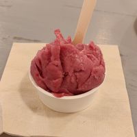 Blueberry basil dairy free ice cream at Mount Desert Island Ice Cream in Matsumoto