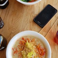 I (top) and D (bottom) at Núðluskálin in Reykjavik