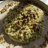 Avocado and coconut risotto  at Ousia Soulful Kitchen in Limassol