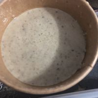 Mushroom soup  at Ousia Soulful Kitchen in Limassol