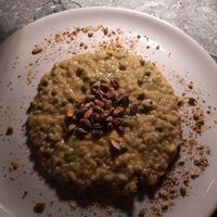 Avocado pistachio risotto at Ousia Soulful Kitchen in Limassol