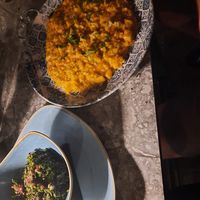 Artichoke risotto with tabuleh at Ousia Soulful Kitchen in Limassol