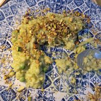 Avocado and pistachio risotto at Ousia Soulful Kitchen in Limassol