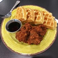 Chicken and waffles at Thyme for Lunch in San Antonio