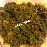 Kenyan kale with rice  at Flavors of Africa in Lilburn