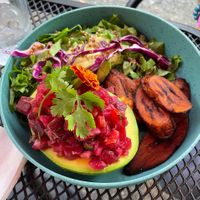 Ceviche stuffed avocado #Veganuary at Cactú in Arecibo