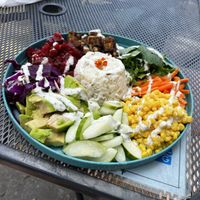 Buddha bowl with fried tofu and aioli   at Cactú in Arecibo