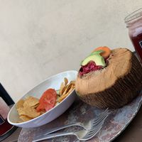 Ceviche de coliflor at The Pink Coconut in Cancun