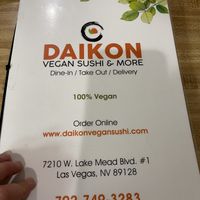   at Daikon Vegan Sushi in Las Vegas