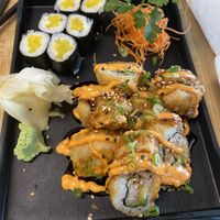 Golden State Roll & Oshinko Roll  at Daikon Vegan Sushi in Las Vegas