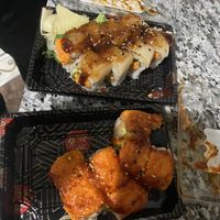 Hot Girl Roll (top) and Volcano Roll (bott)  at Daikon Vegan Sushi in Las Vegas