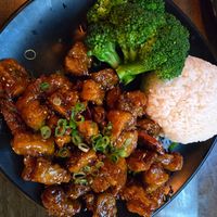 Sesame "chicken" rice at Daikon Vegan Sushi in Las Vegas