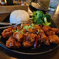 Sesame "chicken" rice entree at Daikon Vegan Sushi in Las Vegas