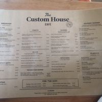Menu at Custom House Cafe in Weymouth