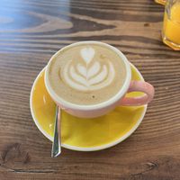 Cappuccino with oat milkk    at Scarlett in Madrid