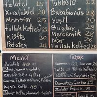 Menu as of Dec 2021 at Falfool Vegan House in Istanbul