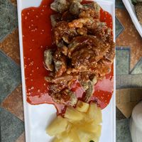 Vegan Duck with Plum Sauce at Kung Fu Oriental Buffet in Stratford-upon-avon