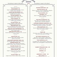 Lunch/dinner menu at VATKA in Istanbul