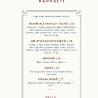 Breakfast menu at VATKA in Istanbul