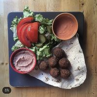 Falafel plate at VATKA in Istanbul
