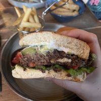 Inside the burger  at The Dirty Bottles in Alnwick