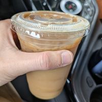 Iced latte at Pure Foods in Bristol
