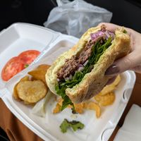 Beyond burger at Pure Foods in Bristol