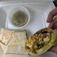 Breakfast burrito at Pure Foods in Bristol