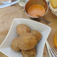 papas con mojo at Restaurante Los Pinos in Tenerife