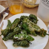 pimientos (bell peppers) at Restaurante Los Pinos in Tenerife