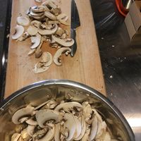 Preparando hongos  at Poncho Tacos in Athens
