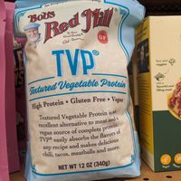 Vegan holy grail TVP textured vegetable protein at Whole Foods Market in Reno