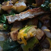 Pan seared tofu  at Casa Azul Taqueria in Providence