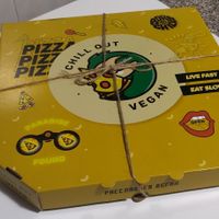 Pizza in a box at Chill Out Vegan in Odessa