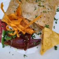 Crep de lentejas at Aguaribay in Barcelona