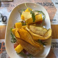 Polenta- must try!  at Aguaribay in Barcelona