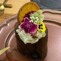 Chocolate cake at MA and The Seeds of Life in Hong Kong Island
