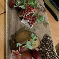 Herbs de Provence goats cheese, seed crackers, chutney  at MA and The Seeds of Life in Hong Kong Island