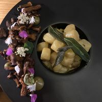 Sage gnocchi, mushrooms  at MA and The Seeds of Life in Hong Kong Island