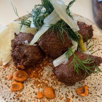 Falafel, dill, pickled onions and dukka at Park and Cove in Noosa Heads