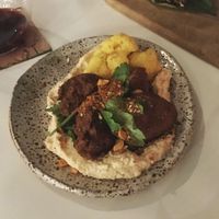 Falafel and home made hummus as a starter at Park and Cove in Noosa Heads