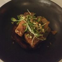 The tofu main course. Very nice but slightly small portion   at Park and Cove in Noosa Heads
