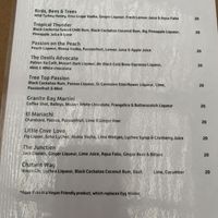 Cocktails menu. Using aquafaba instead of egg whites. 👍🏼 at Park and Cove in Noosa Heads