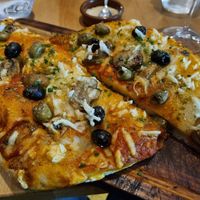 Focaccia with mushrooms and olives at Rucolino in Dudelange