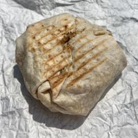 A perfectly wrapped craunchwrap  at Cats Luck Vegan in Neptune City