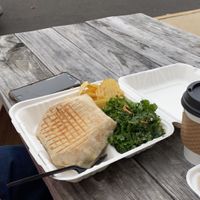 Big cat crunch with chips and kale slaw  at Cats Luck Vegan in Neptune City