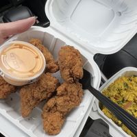 Fried chick’n with chipotle mayo  at Cats Luck Vegan in Neptune City