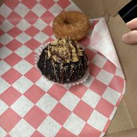 Chocolate Peanut butter Bundt and apple cider donut  at Cats Luck Vegan in Neptune City