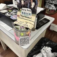 Sanctuary donations at the register!! ❤️🫶 help feed Bruce!!  at Cats Luck Vegan in Neptune City