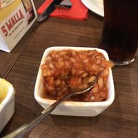 Spicy onions for papadum!  at Madras Cafe in Glasgow